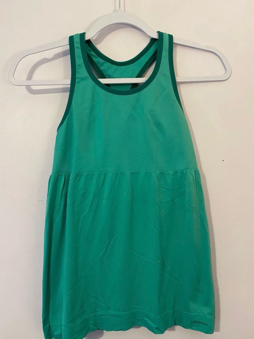 Patagonia Women's Teal Racerback Tank Top With Built In Bra